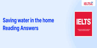 Saving water in the home Reading Answers